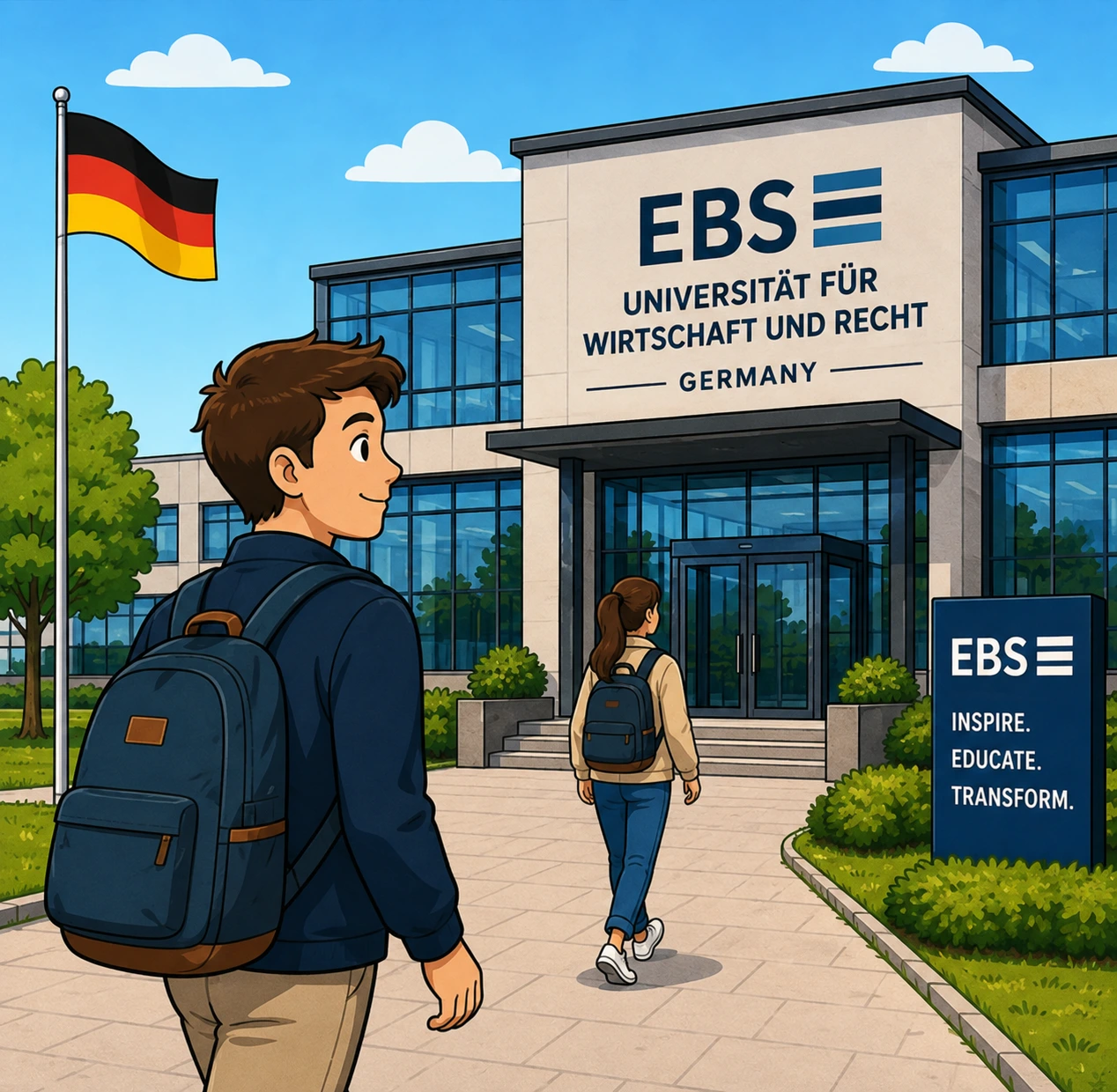 Travel Safe to EBS Universität für Wirtschaft und Recht with Bajaj General Student Insurance