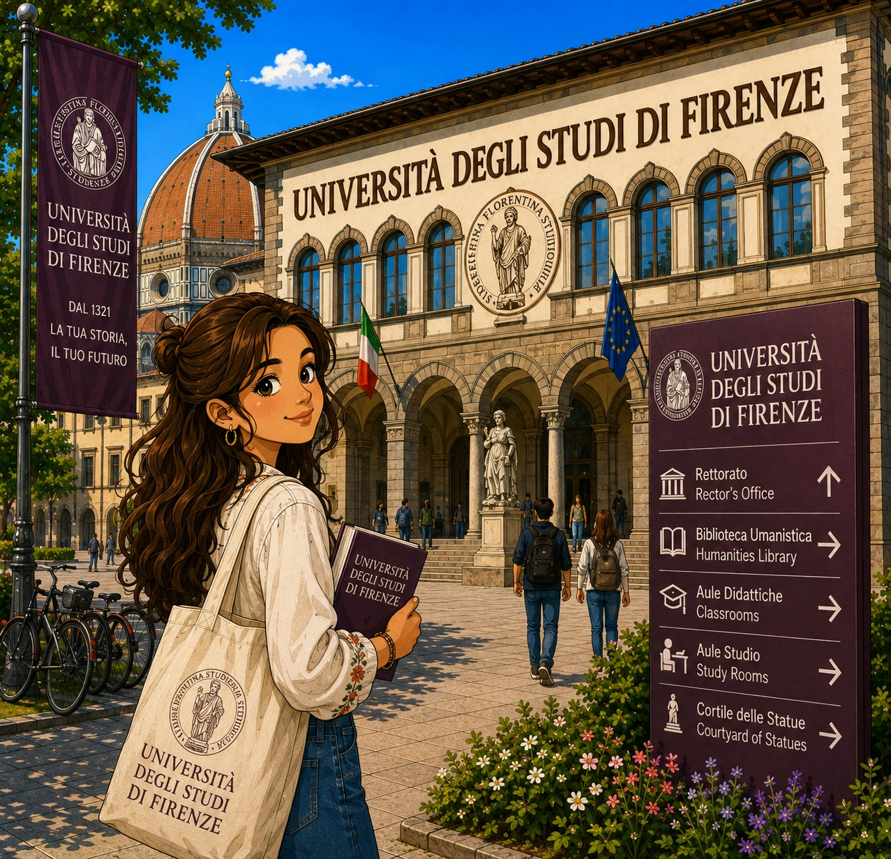 Travel Safe to University of Florence with Bajaj General Student Insurance