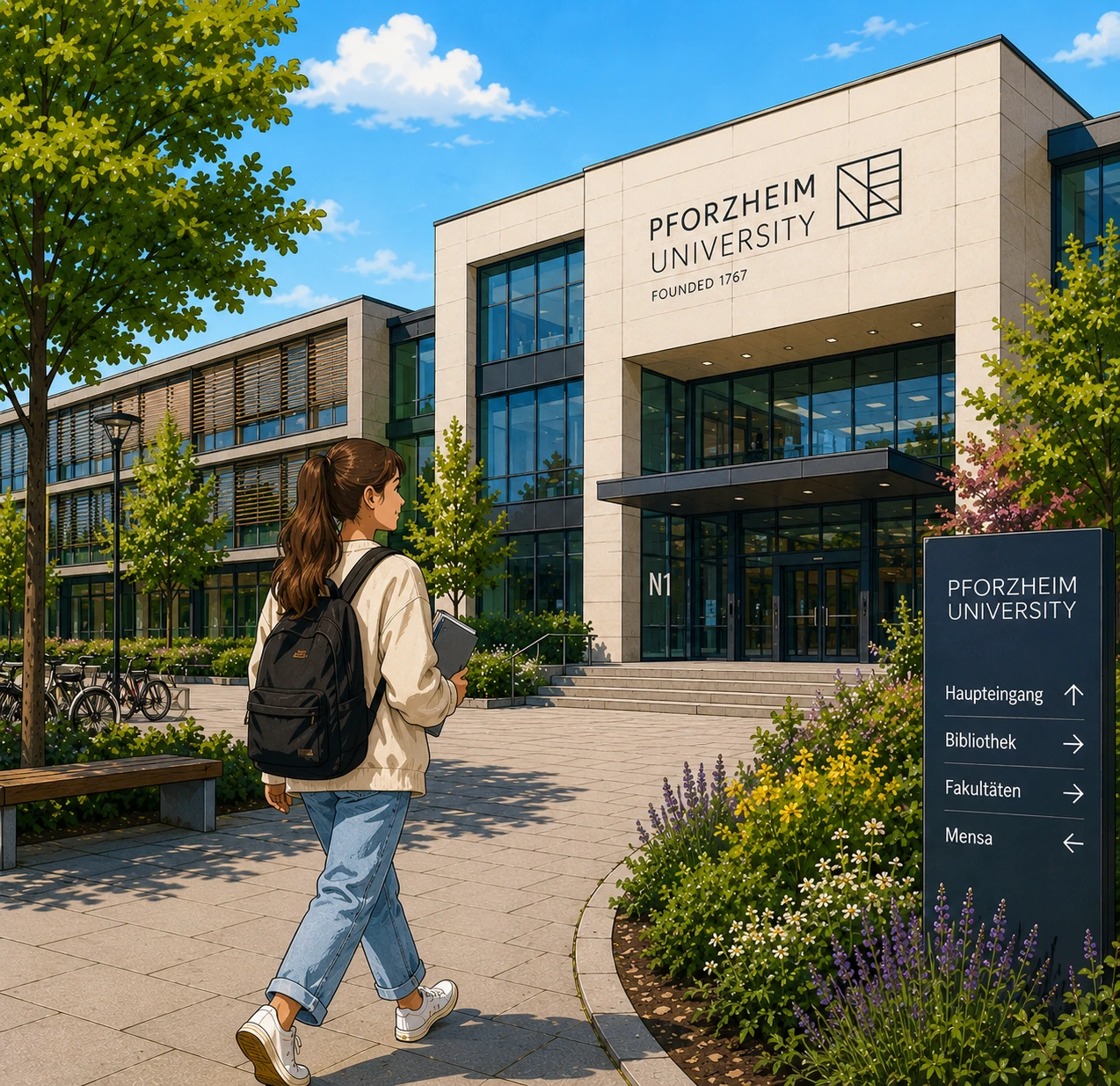 Travel Safe to Pforzheim University with Bajaj General Student Insurance