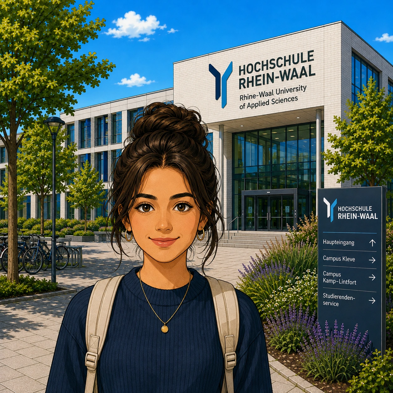 Travel Safe to Hochschule Rhein-Waal with Bajaj General Student Insurance