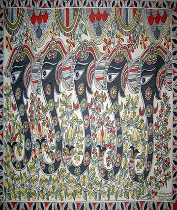 Elephant Bihar painting