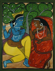 A lady carrying a lamp