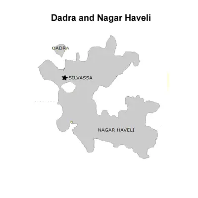 Dadra and Nagar Haveli district Map