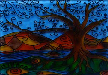 Tree Glass Painting
