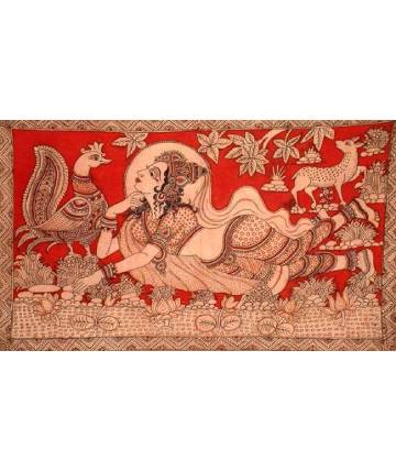 Saraswathi kalamkari painting