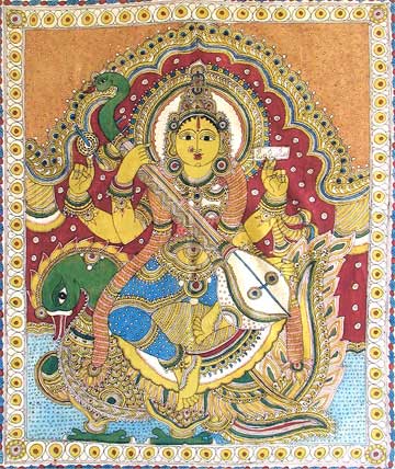 Peacocok kalamkari Painting