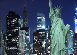 New York City skyline USA