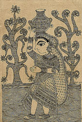 woman carrying water