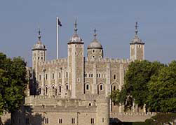 Tower of London on the River Thames, London UK