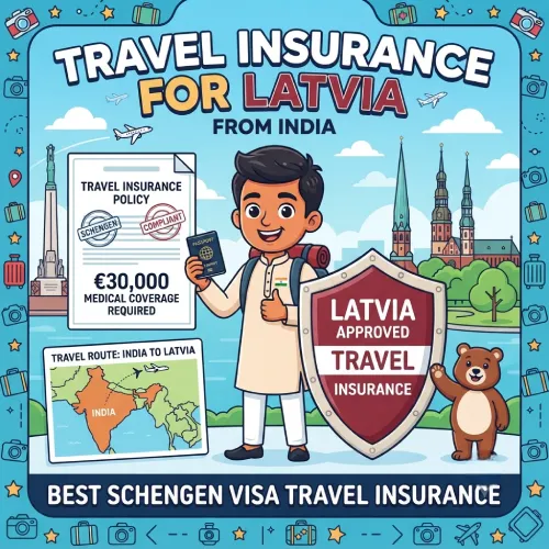 Get TATA AIG Travel Insurance for Latvia from India - Schengen Visa Medical Coverage