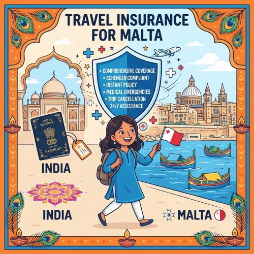 Get TATA AIG Travel Insurance for Malta from India - Schengen Visa Medical Coverage