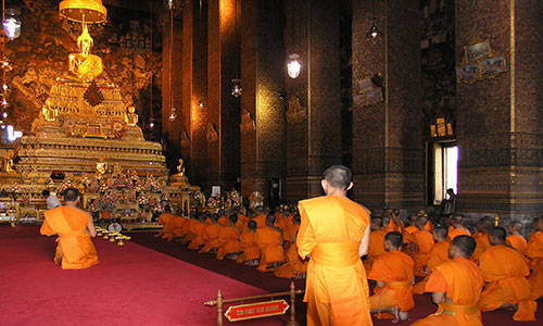 Praying for lord Buddha