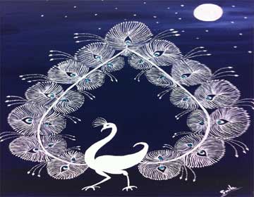 Peacock Warli Painting