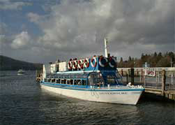 Windermere boat cruise at Bowness, Lake District UK